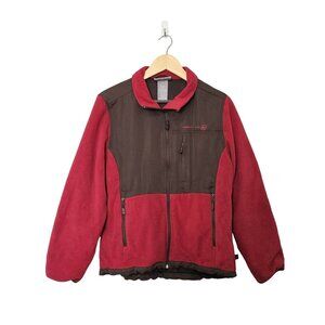 Free Country FC Women's Jacket Size Large Burgundy Fleece Lined Full Zip Top